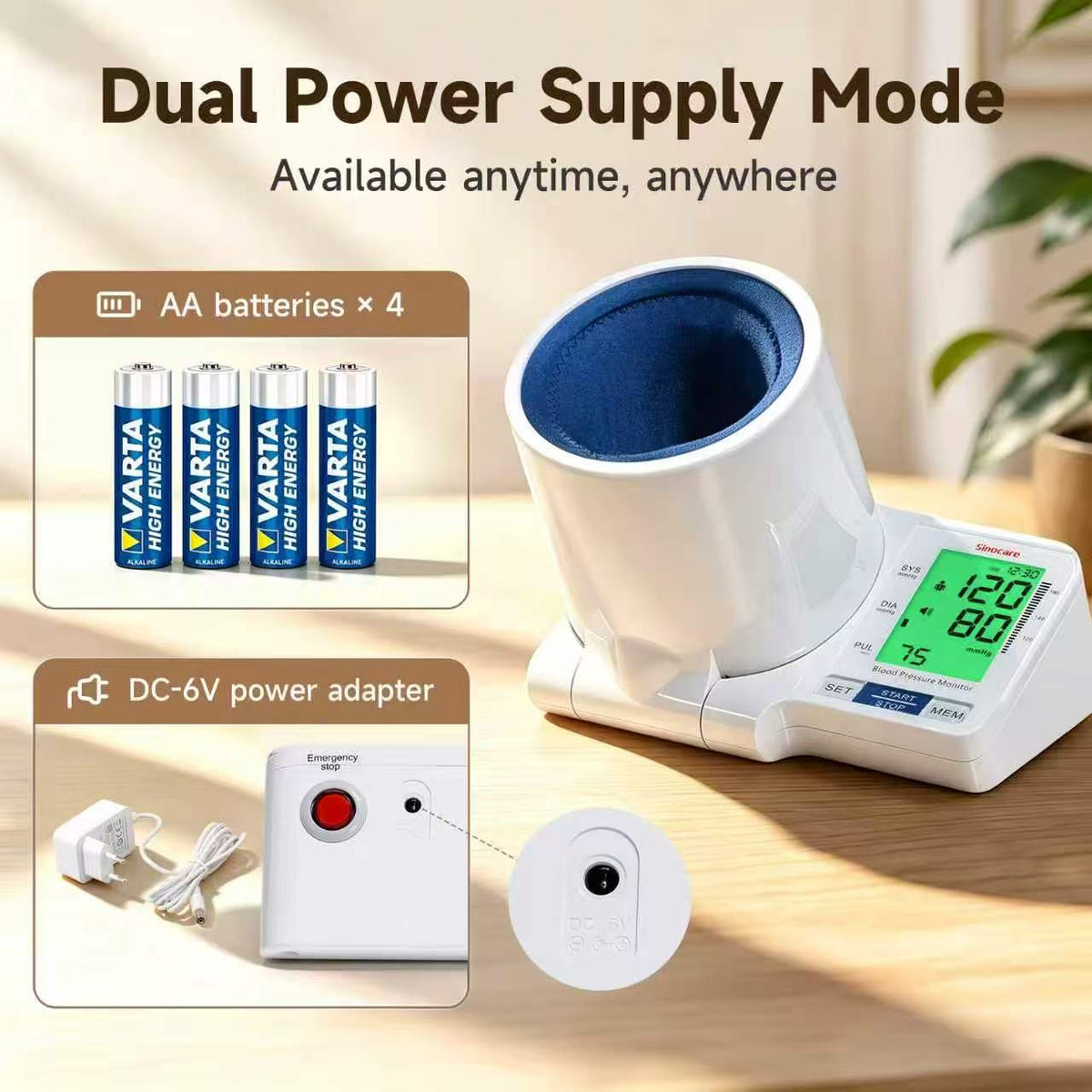 Tensiomètre automatique Sinocare BA-816 pour bras supérieur