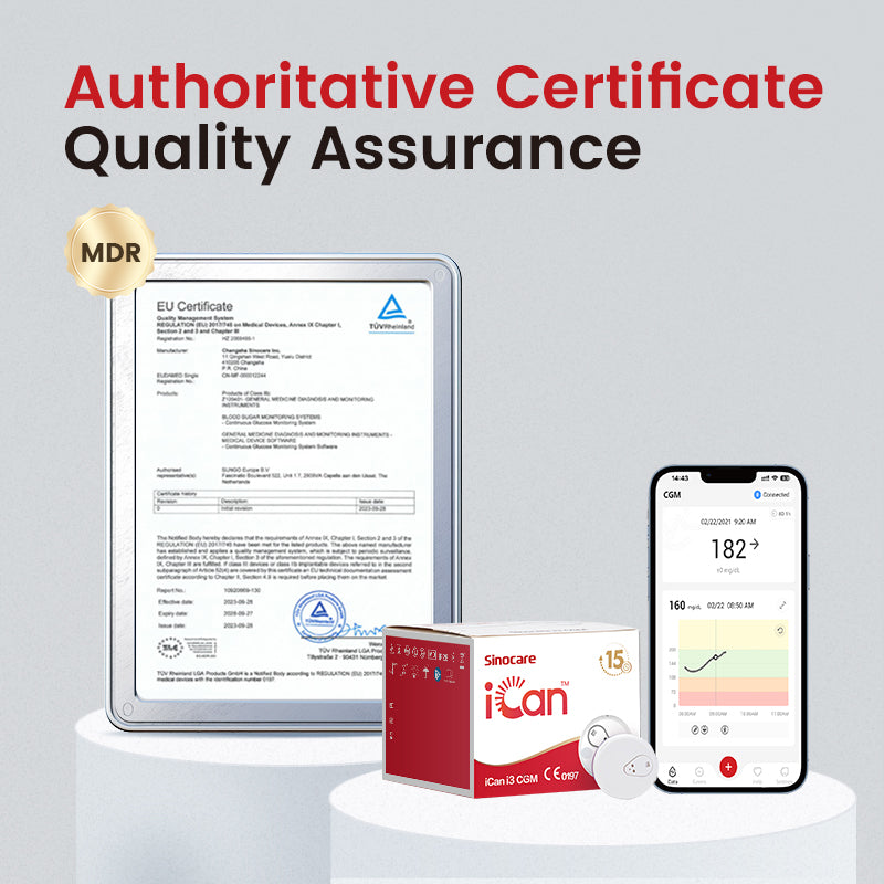 Sinocare CGM Authoritative certificateQuality Assurance