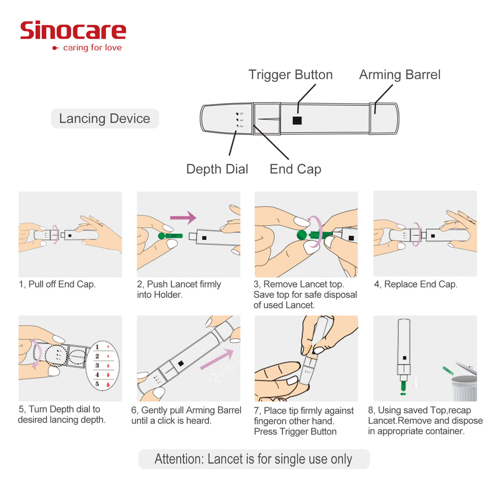 
                  
                    Load image into Gallery viewer, Sinocare Safe AQ Smart Blood Glucose Meter, Convenient to Carry with Painless Test
                  
                
