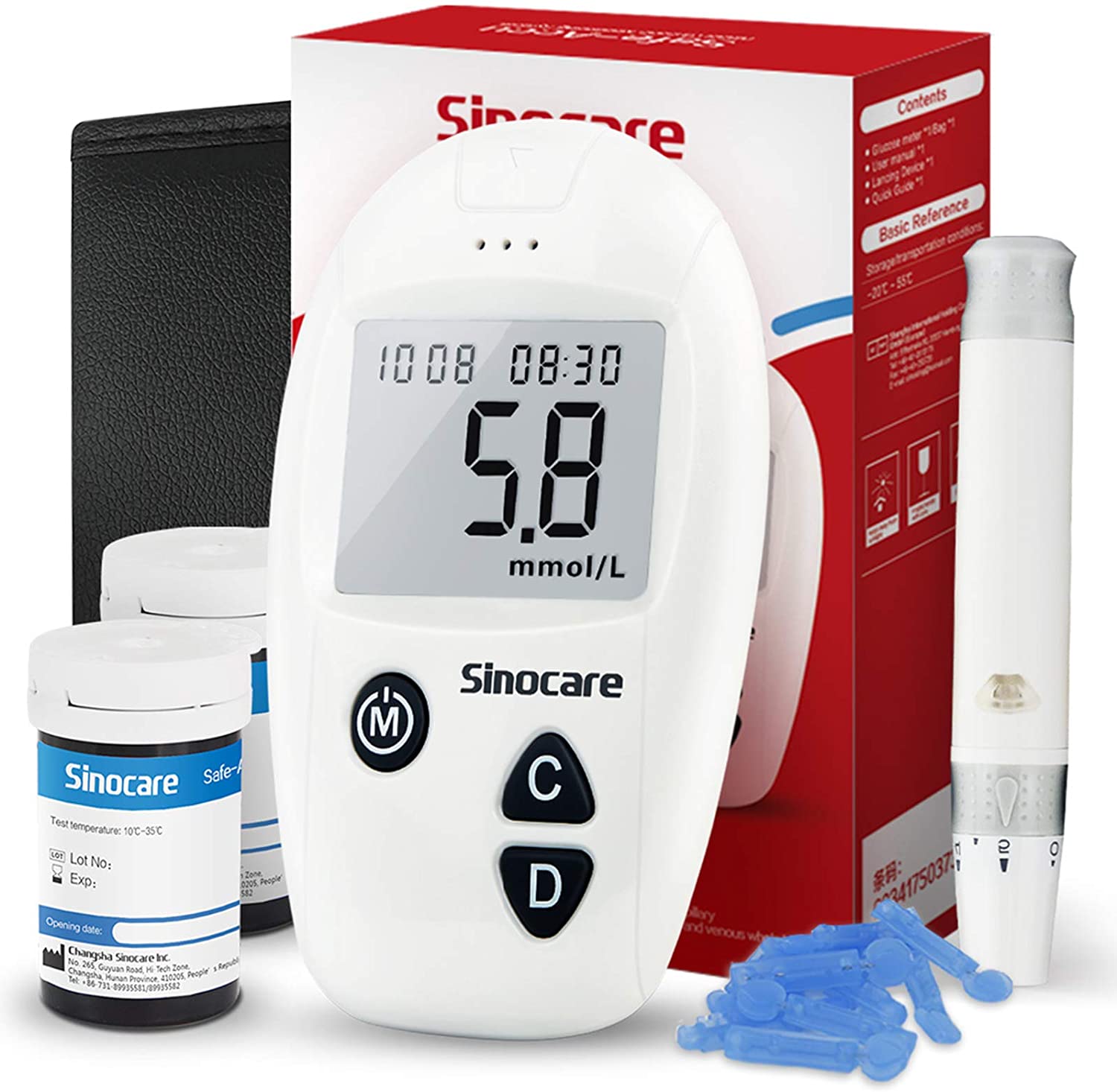 Sinocare Safe Accu Blood Glucose Meter 