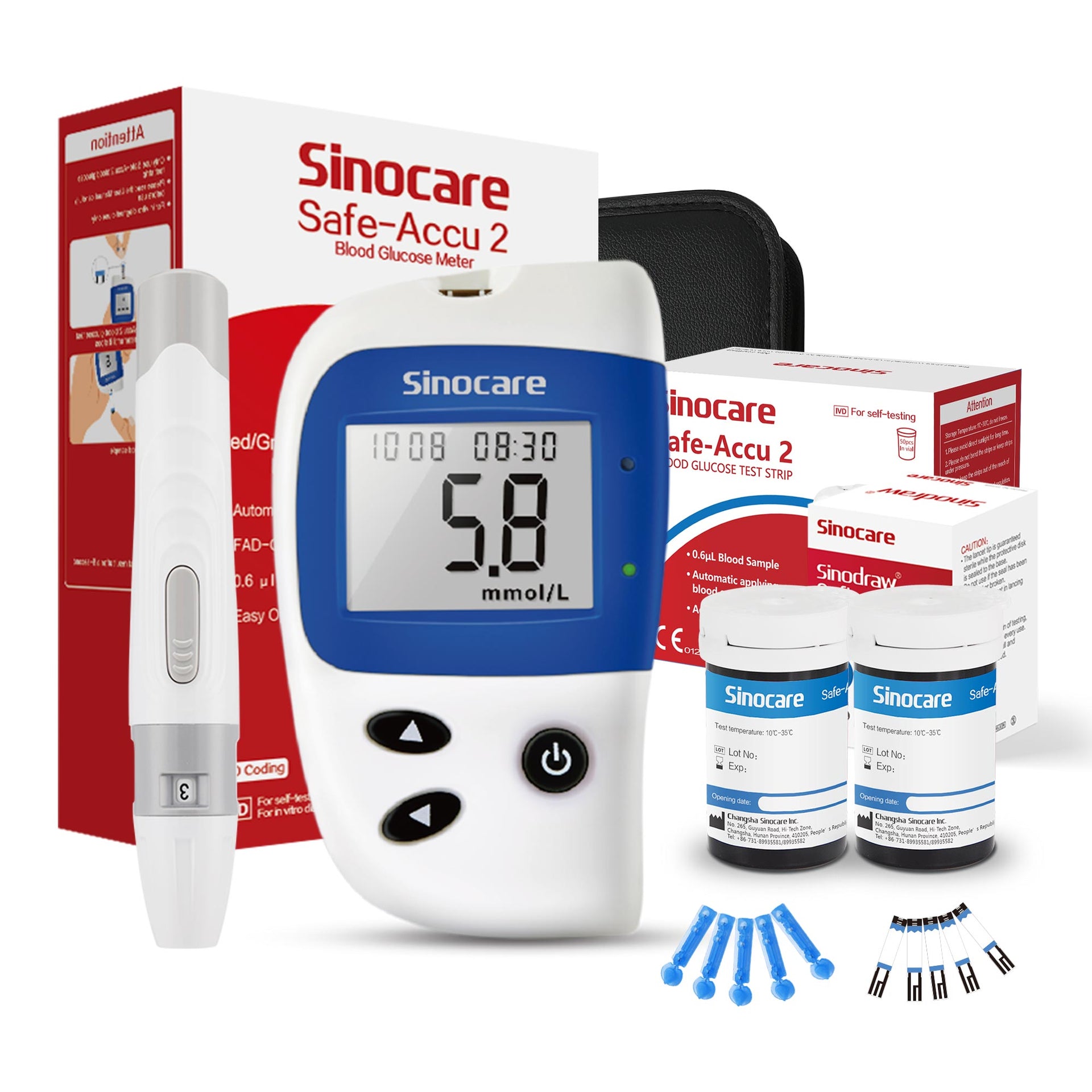 Safe Accu 2 Monitor de azúcar en sangre con tecnología avanzada 200 memorias para conocer los cambios de valor