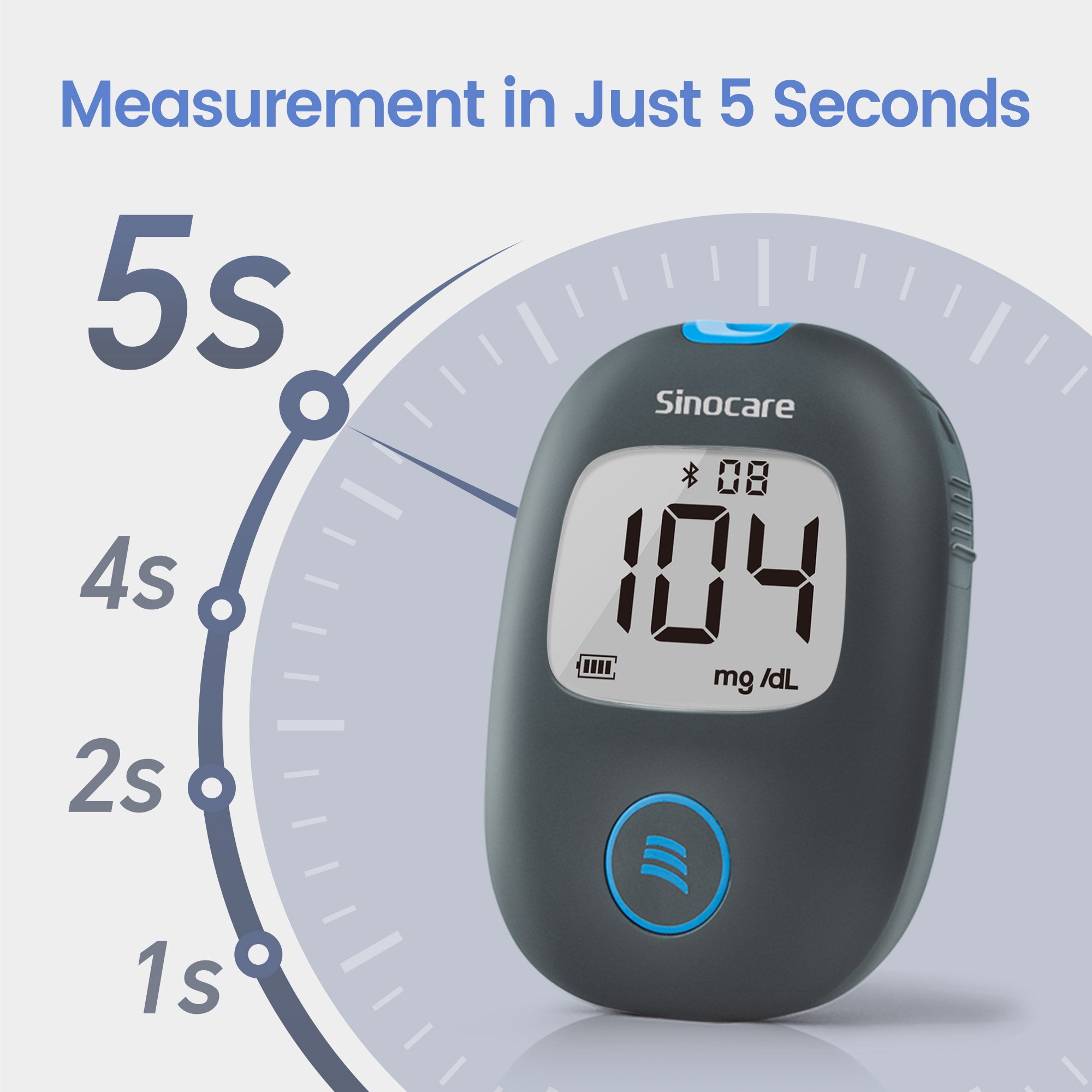 Sinocare Safe AQ Air Bluetooth Blood Sugar Monitor