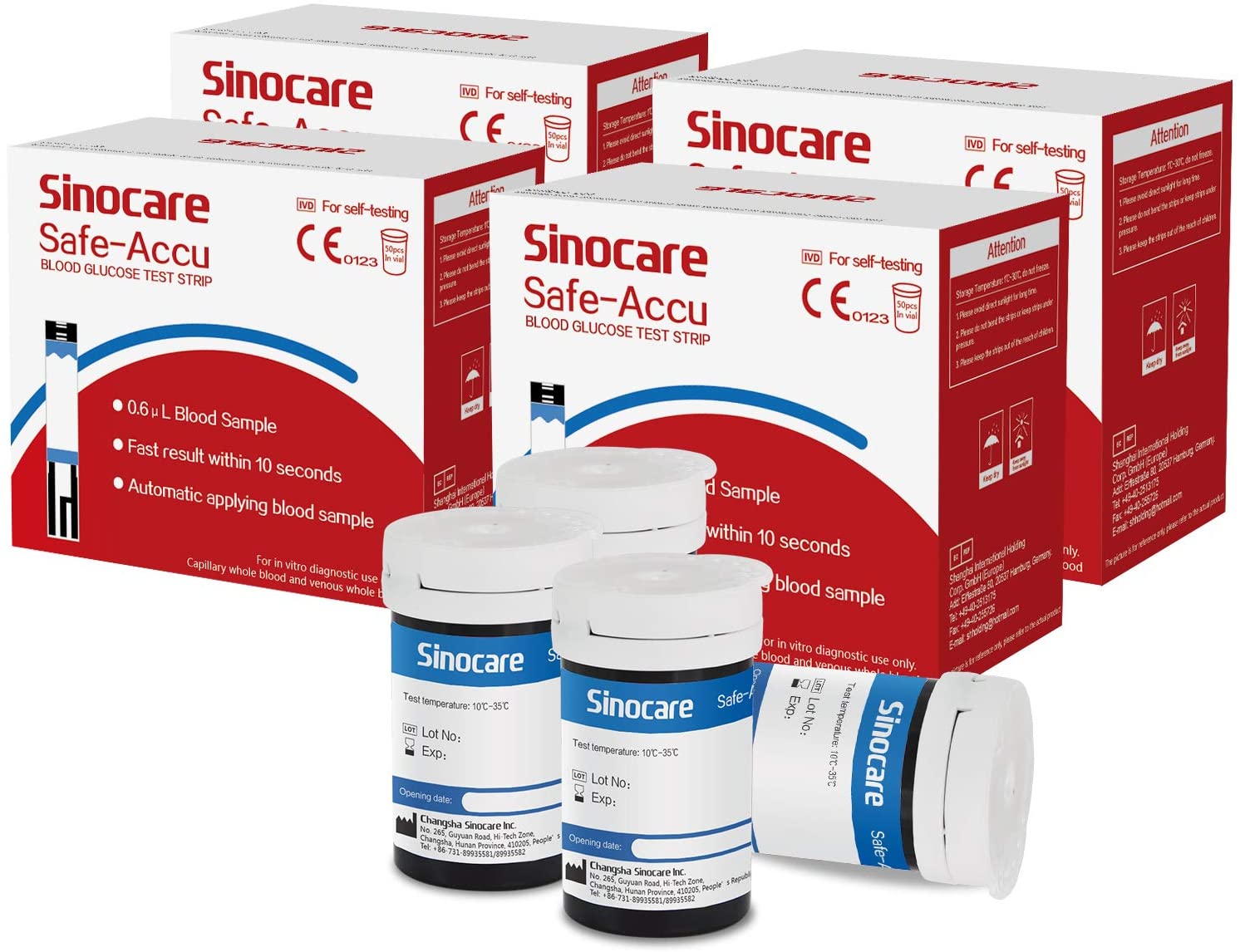 100pcs test strips of Sinocare Safe Accu