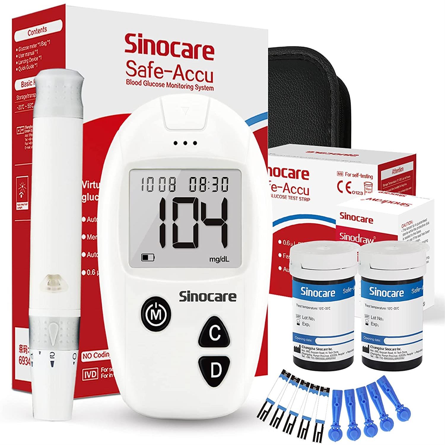 Sinocare safe accu glucometer kit