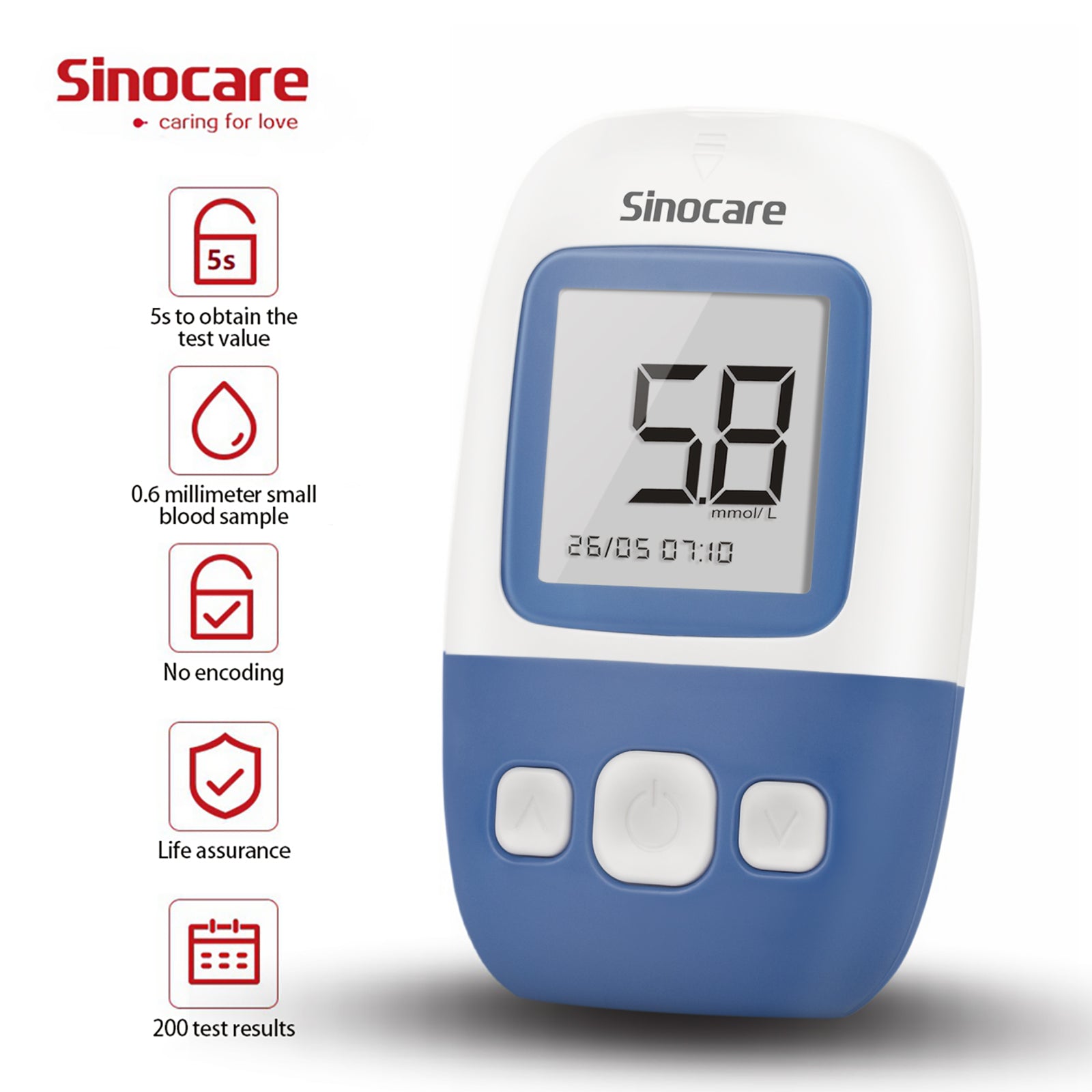 Sinocare Safe AQ Angel with no-coding and accurate results