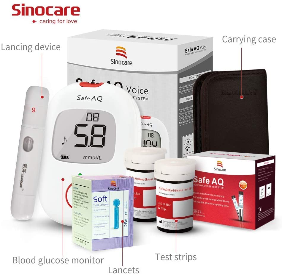 Sinocare Safe AQ Voice Blood Glucose Meter