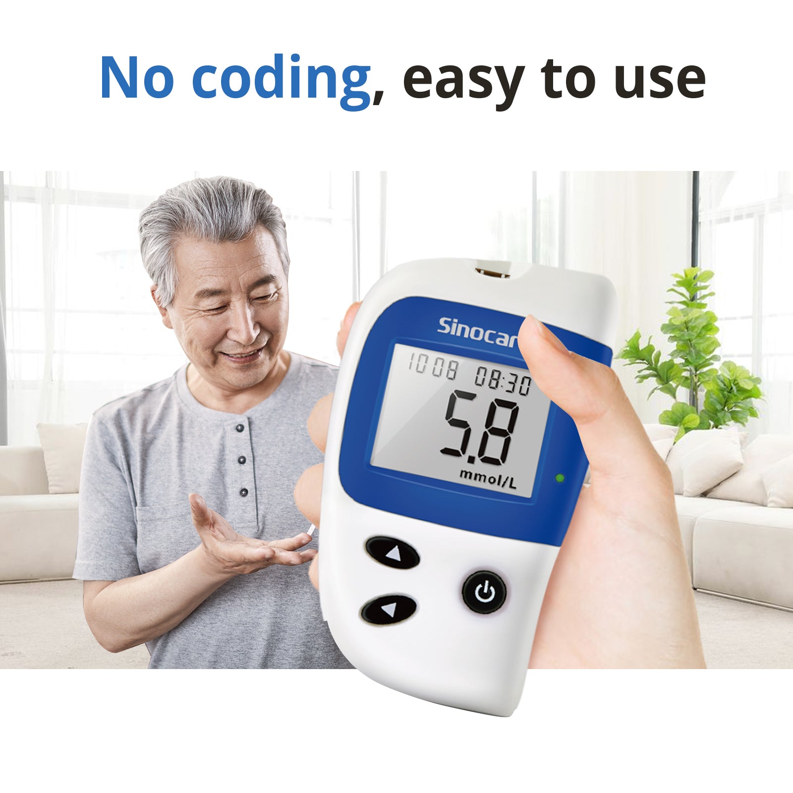 Sinocare Blood Sugar Monitor Safe Accu 2