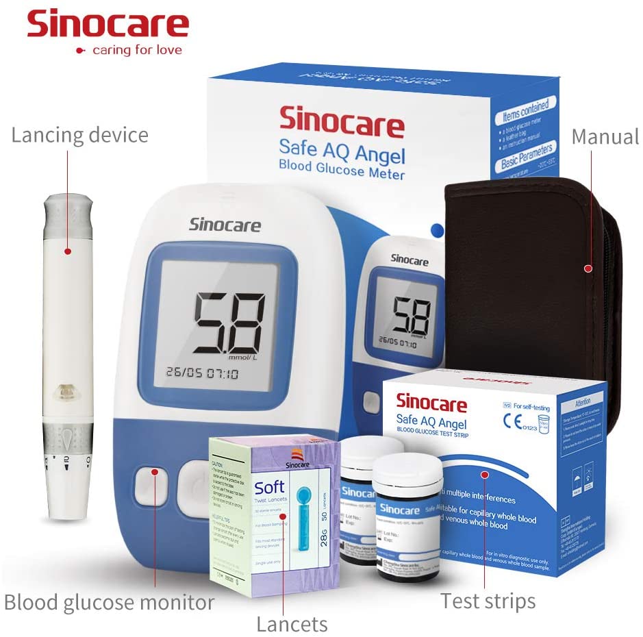 Sinocare Blood Glucose Monitor Safe AQ Angel Suit