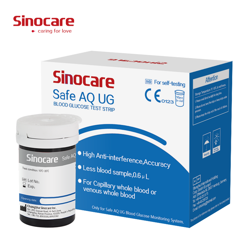 100pcs test strips of Sinocare Safe AQ UG