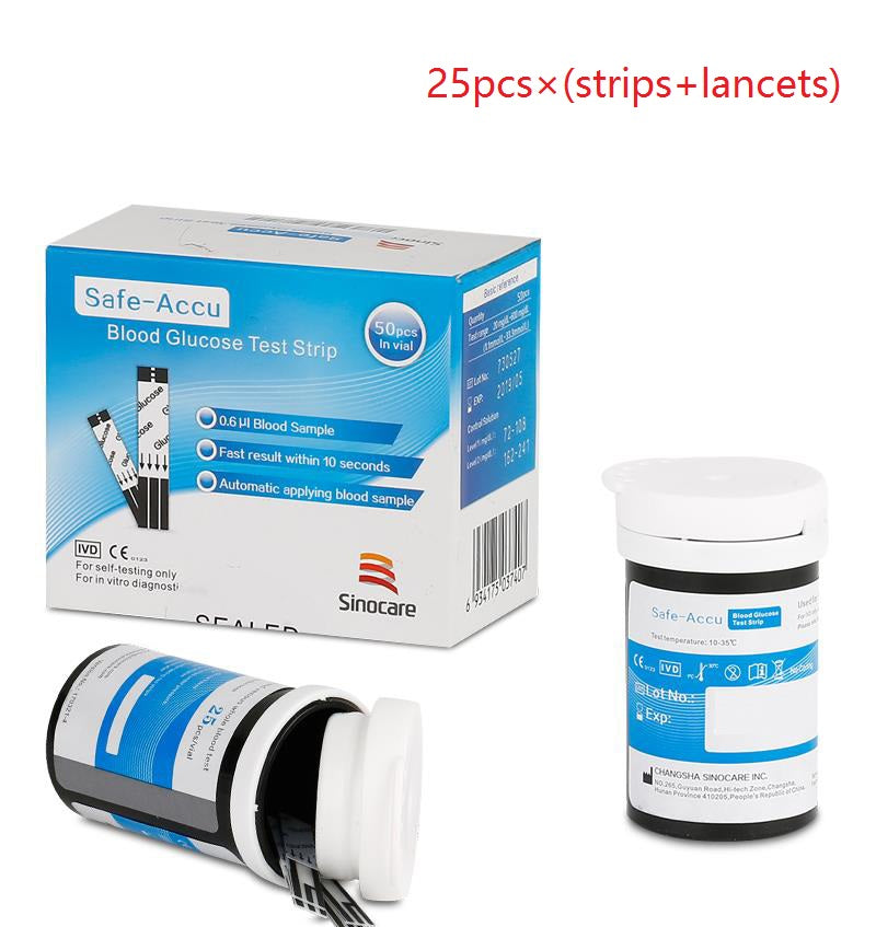 Sinocare Blood Glucose Monitor Safe Accu Strips and Lancets