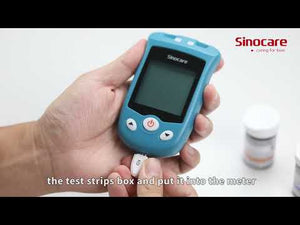 
                  
                    Ładuj i odtwarzaj wideo w przeglądarce galerii, Miernik poziomu glukozy we krwi Sinocare i kwasu moczowego z zaawansowanymi paskami testowymi Lancet Safe AQ UG do urządzeń wielofunkcyjnych
                  
                